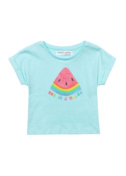 Błękitny t-shirt bawełniany niemowlęcy z arbuzem ze sklepu 5.10.15 w kategorii Koszulki niemowlęce - zdjęcie 169719601