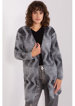 Szary kardigan damski z kieszeniami ze sklepu 5.10.15 w kategorii Swetry damskie - zdjęcie 169719630