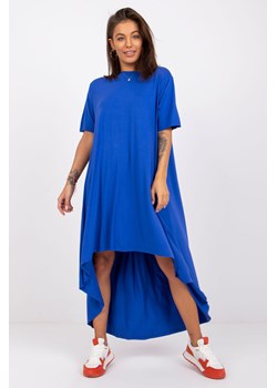 Sukienka damska z długim tyłem - niebieska ze sklepu 5.10.15 w kategorii Sukienki - zdjęcie 169719844
