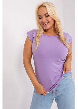 Damska bluzka plus size ze ściągaczem fioletowy ze sklepu 5.10.15 w kategorii Bluzki damskie - zdjęcie 169719880