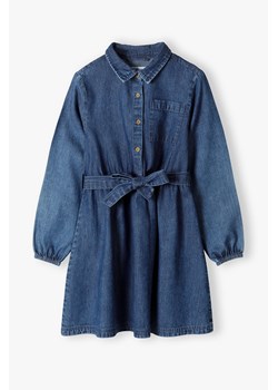 Niebieska jeansowa sukienka dla dziewczynki - 5.10.15. ze sklepu 5.10.15 w kategorii Sukienki dziewczęce - zdjęcie 169720420