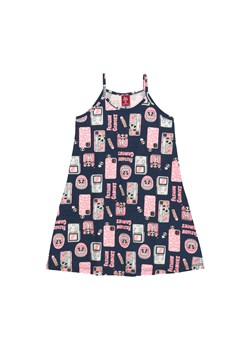 granatowa bawełniana sukienka dziewczęca na ramiączka ze sklepu 5.10.15 w kategorii Sukienki dziewczęce - zdjęcie 169720454