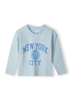 Błękitna bluzka dziewczęca z bawełny- New York city ze sklepu 5.10.15 w kategorii Bluzki dziewczęce - zdjęcie 169720584