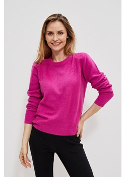 Gładki sweter damski akrylowy- różowy ze sklepu 5.10.15 w kategorii Swetry damskie - zdjęcie 169720643
