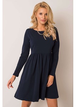 Granatowa sukienka damska z długim rękawem ze sklepu 5.10.15 w kategorii Sukienki - zdjęcie 169720810