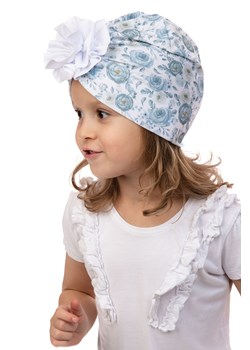 Czapka dziewczęca - turban w kwiatki  PTYSIA ze sklepu 5.10.15 w kategorii Czapki dziecięce - zdjęcie 169720884