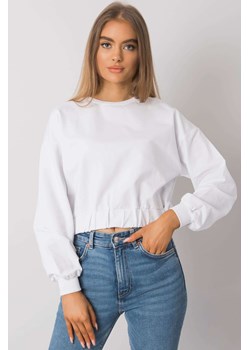 Biała bluza krótka damska z bawełny Elain ze sklepu 5.10.15 w kategorii Bluzy damskie - zdjęcie 169720990