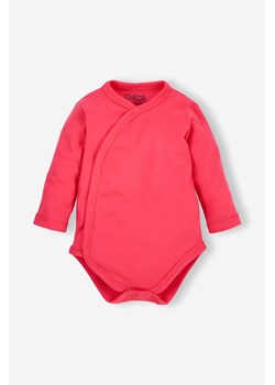 Body niemowlece z bawelny organicznej dla dziewczynki kolor malinowy długi rękaw ze sklepu 5.10.15 w kategorii Body niemowlęce - zdjęcie 169721002