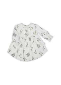 Bawełniana sukienka niemowlęca z motywem roślinnym ze sklepu 5.10.15 w kategorii Sukienki niemowlęce - zdjęcie 169721021