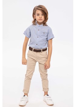 Błękitna koszula bawełniana chłopięca z długim rękawem ze sklepu 5.10.15 w kategorii Koszule chłopięce - zdjęcie 169721030