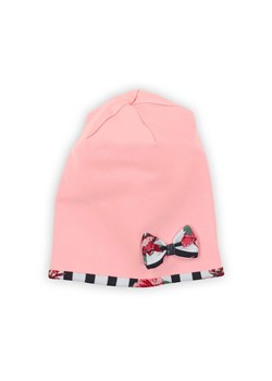 Czapka dziewczęca z ozdobną kokardką - różowa ze sklepu 5.10.15 w kategorii Czapki dziecięce - zdjęcie 169721370