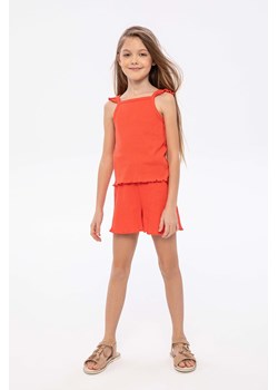 Pomarańczowy komplet dziewczęcy - bluzka na ramiączkach + spodenki ze sklepu 5.10.15 w kategorii Komplety dziewczęce - zdjęcie 169721410
