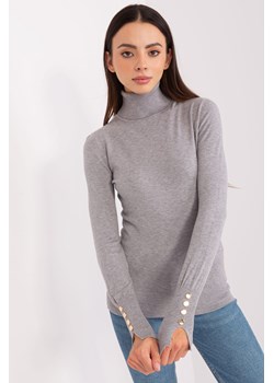 Szary damski sweter z golfem i długim rękawem ze sklepu 5.10.15 w kategorii Swetry damskie - zdjęcie 169721462