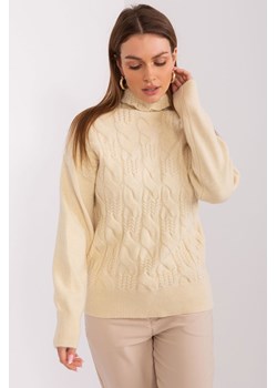 Damski sweter z golfem jasny beżowy ze sklepu 5.10.15 w kategorii Swetry damskie - zdjęcie 169721463
