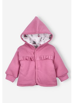 Kurtka niemowlęca z bawełny organicznej dla dziewczynki- rożowa ze sklepu 5.10.15 w kategorii Kombinezony i kurtki - zdjęcie 169721560
