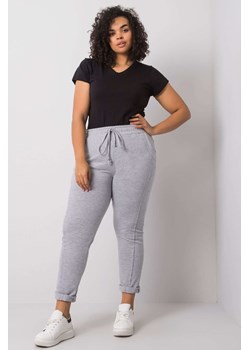 Szare melanżowe spodnie dresowe plus size Alva ze sklepu 5.10.15 w kategorii Spodnie damskie - zdjęcie 169721572