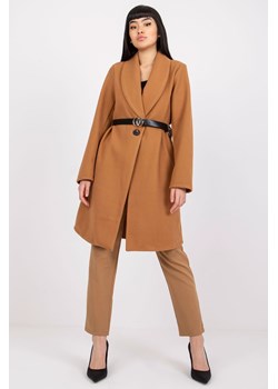 Kamelowy płaszcz damski z kieszeniami ze sklepu 5.10.15 w kategorii Płaszcze damskie - zdjęcie 169721580