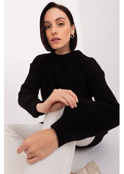 Damski sweter oversize ze ściągaczami czarny ze sklepu 5.10.15 w kategorii Swetry damskie - zdjęcie 169721614