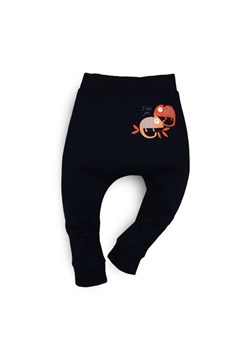 Spodnie niemowlęce z bawełny organicznej dla chłopca czarne 5M43AX ze sklepu 5.10.15 w kategorii Spodnie i półśpiochy - zdjęcie 169721660