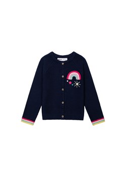 Granatowy sweter dziewczęcy rozpinany z motywem tęczy ze sklepu 5.10.15 w kategorii Swetry dziewczęce - zdjęcie 169722272