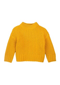 Klasyczny sweter z półgolfem dla dziewczynki - żółty ze sklepu 5.10.15 w kategorii Swetry dziewczęce - zdjęcie 169722442