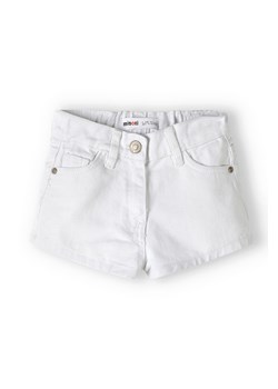 Białe szorty jeansowe dla małej dziewczynki ze sklepu 5.10.15 w kategorii Spodenki dziewczęce - zdjęcie 169722924