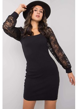 Sukienka z długim rękawem - czarna mini ze sklepu 5.10.15 w kategorii Sukienki - zdjęcie 169722944