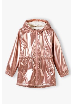 Metaliczna różowa kurtka przejściowa - parka dla dziewczynki ze sklepu 5.10.15 w kategorii Kurtki dziewczęce - zdjęcie 169722980