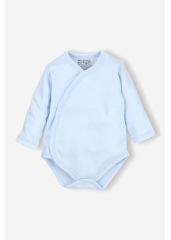 Body niemowlęce z bawełny organicznej - długi rękaw - niebieskie ze sklepu 5.10.15 w kategorii Body niemowlęce - zdjęcie 169723101