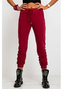 Spodnie dresowe basic ciemnoczerwone ze sklepu 5.10.15 w kategorii Spodnie damskie - zdjęcie 169723510