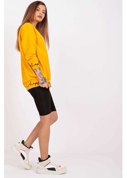 Szeroka bluza damska z nadrukiem - żółta ze sklepu 5.10.15 w kategorii Bluzy damskie - zdjęcie 169723540