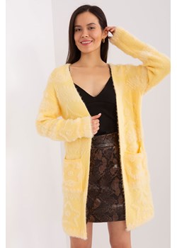 Damski kardigan z kieszeniami jasny żółty ze sklepu 5.10.15 w kategorii Swetry damskie - zdjęcie 169724073