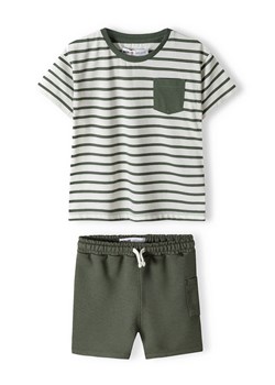 Komplet ubrań dla niemowlaka - t-shirt z bawełny + szorty dresowe ze sklepu 5.10.15 w kategorii Komplety niemowlęce - zdjęcie 169724100