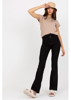 Beżowy damski t-shirt basic z okrągłym dekoltem ze sklepu 5.10.15 w kategorii Bluzki damskie - zdjęcie 169724364