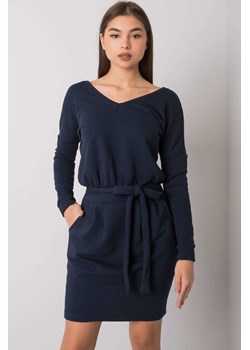 Granatowa sukienka Kloe RUE PARIS ze sklepu 5.10.15 w kategorii Sukienki - zdjęcie 169724534