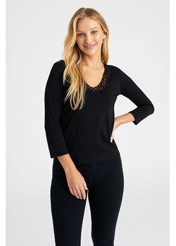 Bluzka damska z rękawem 3/4 czarna ze sklepu 5.10.15 w kategorii Bluzki damskie - zdjęcie 169725261