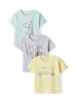 Bawełniany t-shirt dla niemowlaka 3-pack ze sklepu 5.10.15 w kategorii Koszulki niemowlęce - zdjęcie 169725344