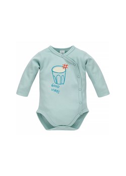 Body niemowlęce z długim rękawem z napisem Good Vibes zielone ze sklepu 5.10.15 w kategorii Body niemowlęce - zdjęcie 169725792