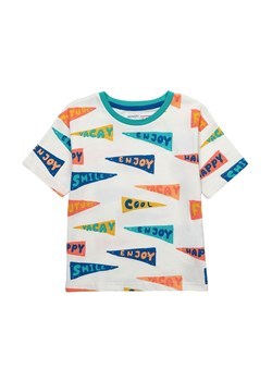 Biały bawełniany t-shirt dla niemowlaka Enjoy ze sklepu 5.10.15 w kategorii Koszulki niemowlęce - zdjęcie 169725953
