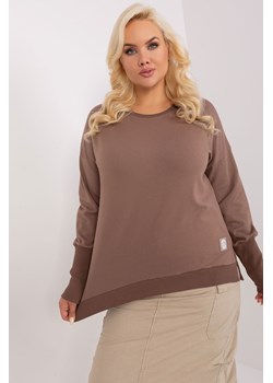 Bluzka plus size bawełniana brązowy ze sklepu 5.10.15 w kategorii Bluzki damskie - zdjęcie 169726124