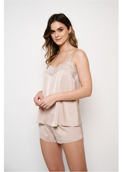 Piżama damska DOTYK na ramiączka beżowa ze sklepu 5.10.15 w kategorii Piżamy damskie - zdjęcie 169726493