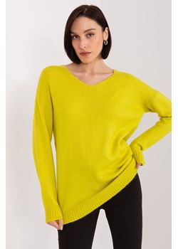 Luźny sweter damski limonkowy ze sklepu 5.10.15 w kategorii Swetry damskie - zdjęcie 169726553