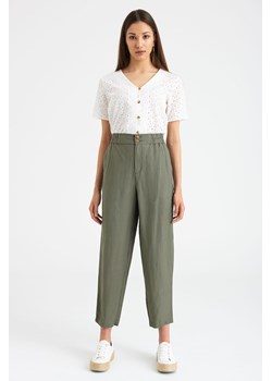Lniane Szerokie spodnie damskie zielone ze sklepu 5.10.15 w kategorii Spodnie damskie - zdjęcie 169726631