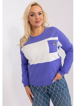Damska bluzka plus size z naszywką fioletowy ze sklepu 5.10.15 w kategorii Bluzki damskie - zdjęcie 169726732