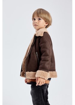 Brązowa ocieplana kurtka ramoneska dla małego dziecka - unisex - Limited Edition ze sklepu 5.10.15 w kategorii Kombinezony i kurtki - zdjęcie 169726770