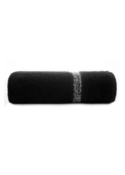 Czarny ręcznik 50x90 cm z ozdobnym pasem ze sklepu 5.10.15 w kategorii Ręczniki - zdjęcie 169726812