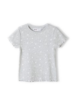 Prążkowana bluzka dla dziewczynki- szara ze sklepu 5.10.15 w kategorii Bluzki dziewczęce - zdjęcie 169727043