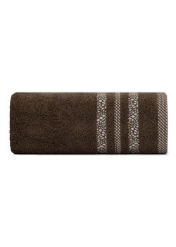 Brązowy ręcznik z ozdobnymi pasami 70x140 cm ze sklepu 5.10.15 w kategorii Ręczniki - zdjęcie 169727533