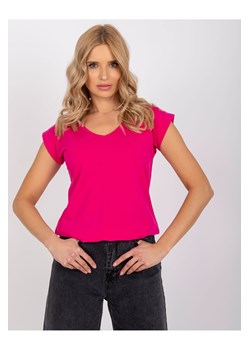T-shirt damska z krótkim rękawem - fuksja ze sklepu 5.10.15 w kategorii Bluzki damskie - zdjęcie 169727651