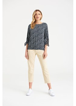 Bluzka damska z wiskozy z długim rękawem we wzorki ze sklepu 5.10.15 w kategorii Bluzki damskie - zdjęcie 169727672